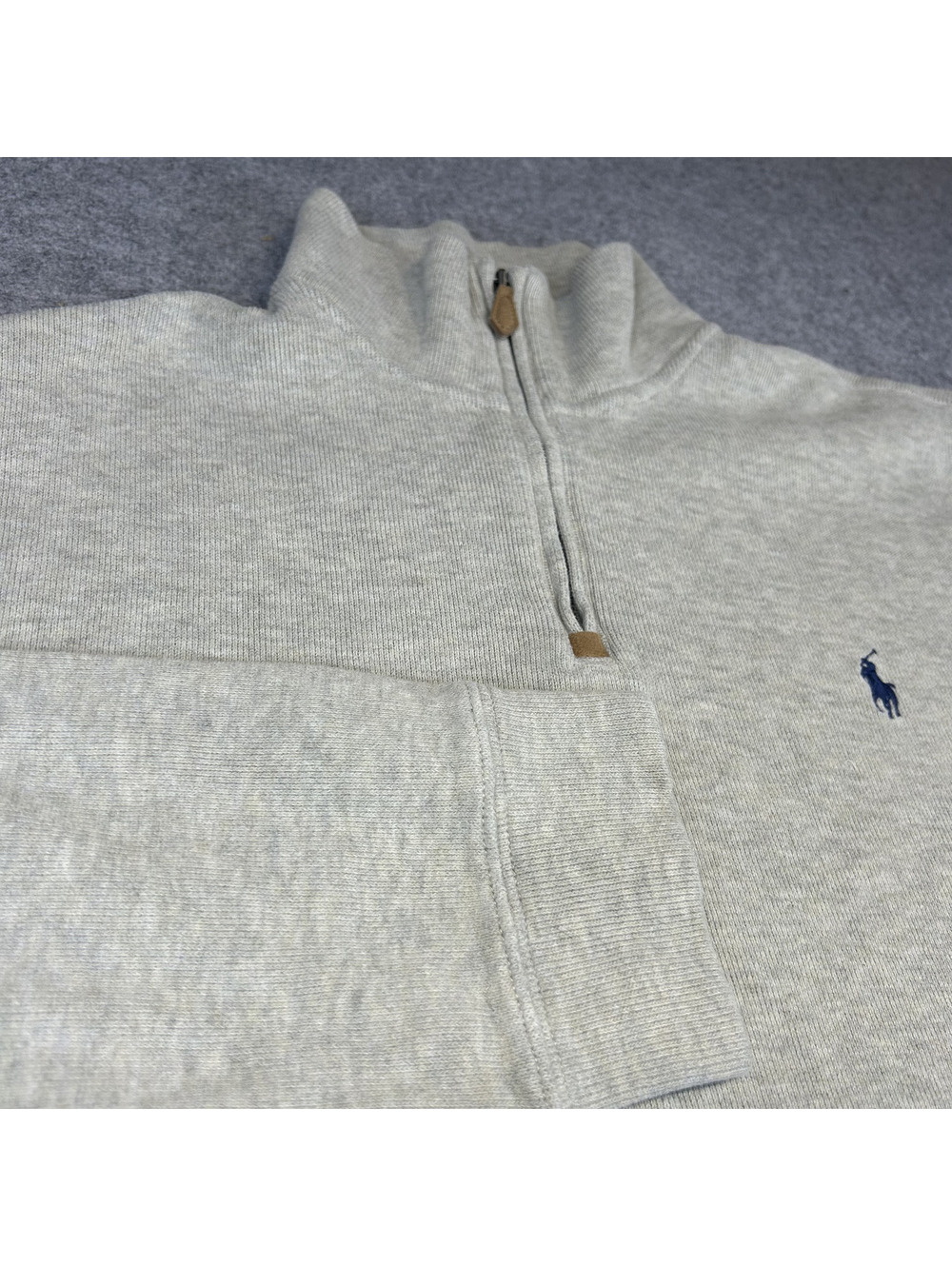 Vintage Polo Ralph Lauren Quarter Zip Sweater Mens L Pony Logo Country Club Golf